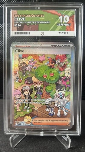 Pokemon Card Clive 236/091 Paldean Fates SIR ACE 10
