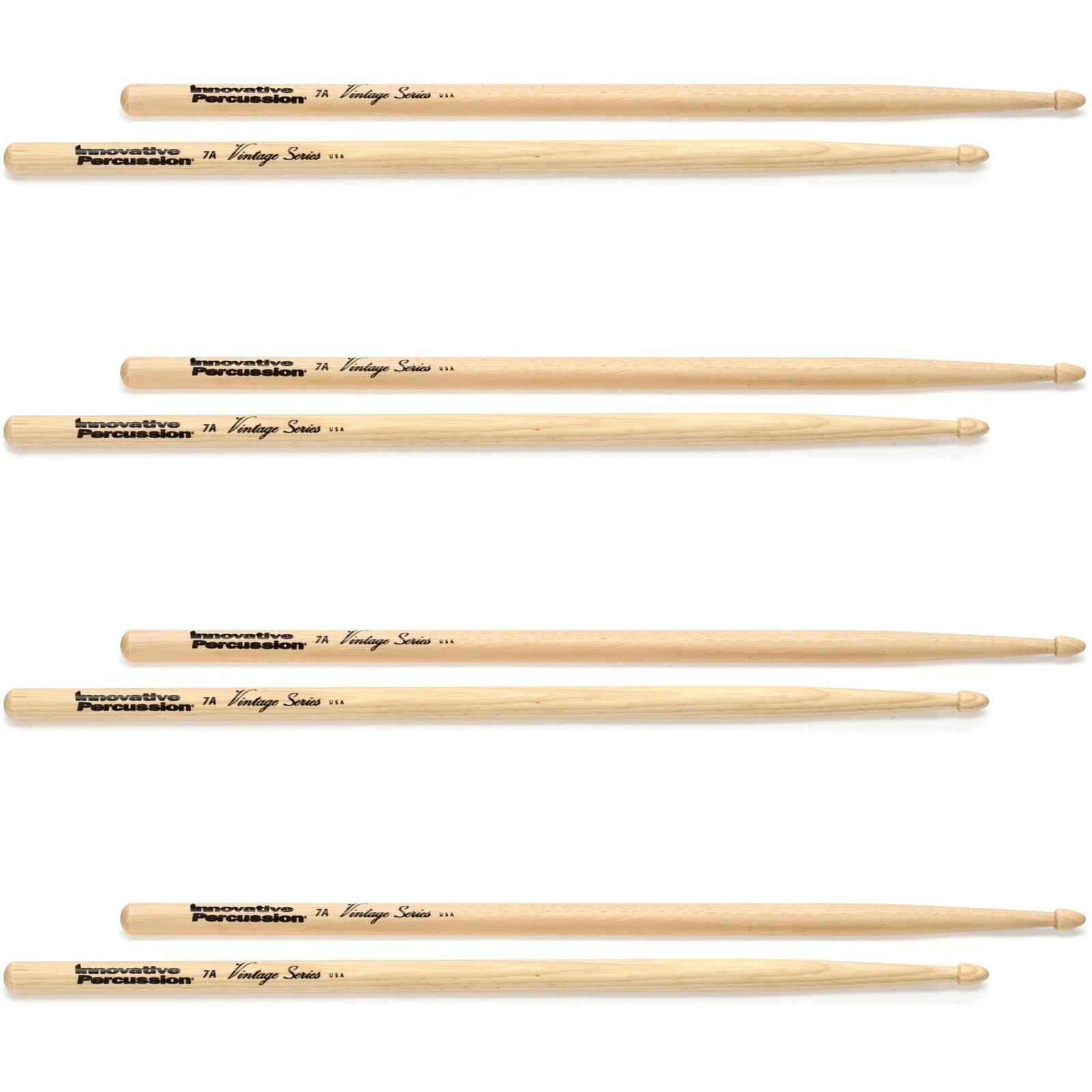 Инновационные ударные барабанные палочки IP-7A винтажной серии Hickory 4 упаковки - 7A - 9490₽