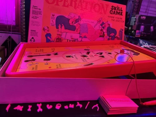 Vintage 1965 Milton Bradley Operation Skill Game Complete Set Works