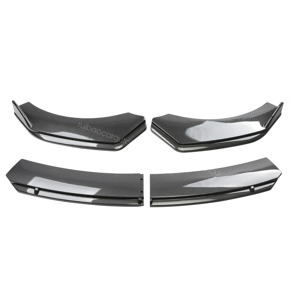 For 2004 Volkswagen R32Carbon Style Front Bumper Lip Splitter Spoiler 4PCS Kit Foto 2 de 4