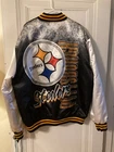 Men's Mitchell. & Ness Throwbacks Pittsburgh Steelers Satin Jacket Coat 3XL