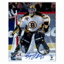 Byron Dafoe Autographed Boston Bruins Away Against The Post 8x10 Photo