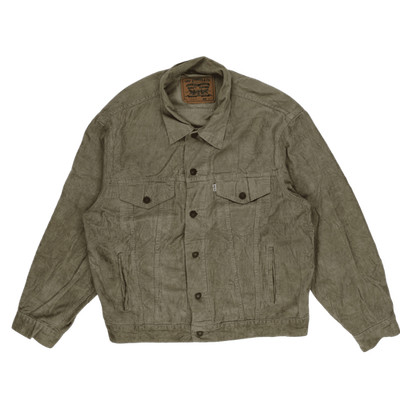 Levi's kurze Regular Jeansjacke Herren olivgrün Größe L