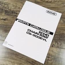 Echo Cs-900Evl Chain Saw Parts Catalog Manual Chainsaw Part List Illustrations
