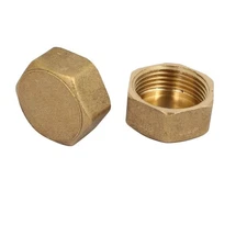 3/4BSP Female Thread Brass Hex Head Pipe Caps Cover Fitting 2pcs