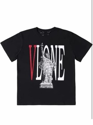 VLONE Statue of Liberty Graphic Black Cotton Lightweight Short
