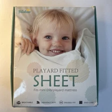 Biloban 2 Fitted Crib Sheets Ultra Soft Microfiber Washable Pac n Play Gray Navy