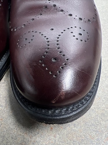 Allen Edmonds Fairfax Burgundy Leather Wholecut Wingtip Oxford Men Sz 10.5D - Picture 7 of 9