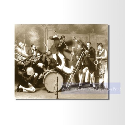 Vintage Cotton Club Band Photo Print 1920s Harlem Jazz Giclee Fine Art Print