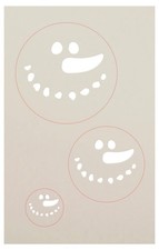 Jolly Snowman Face Home Decor Stencil for DIY Crafts Reusable - StencilAir