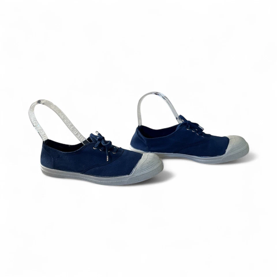 Bensimon Woman Navy Lace Up Canvas  Tennis Shoes Casual Comfort Euro 38 US 8 - Image 2 of 4