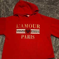 Candy Couture Girls Red Sweatshirt Jumper Hoodie Size 13 Years