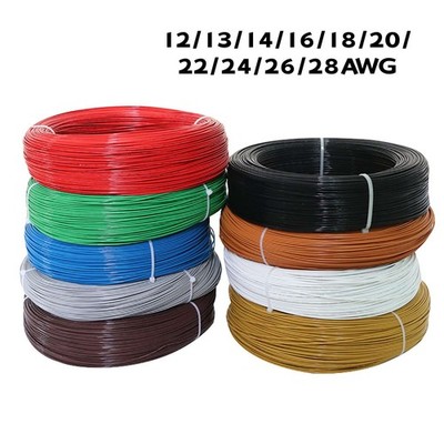PTFE Cable Wire 12/14/16/18/20/22/24/26/28 AWG Flexible Tinned Copper Stranded