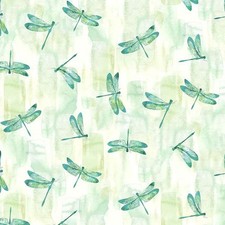 Northcott - Luscious - Dragonflies - Pale Green, Fabric by the Yard