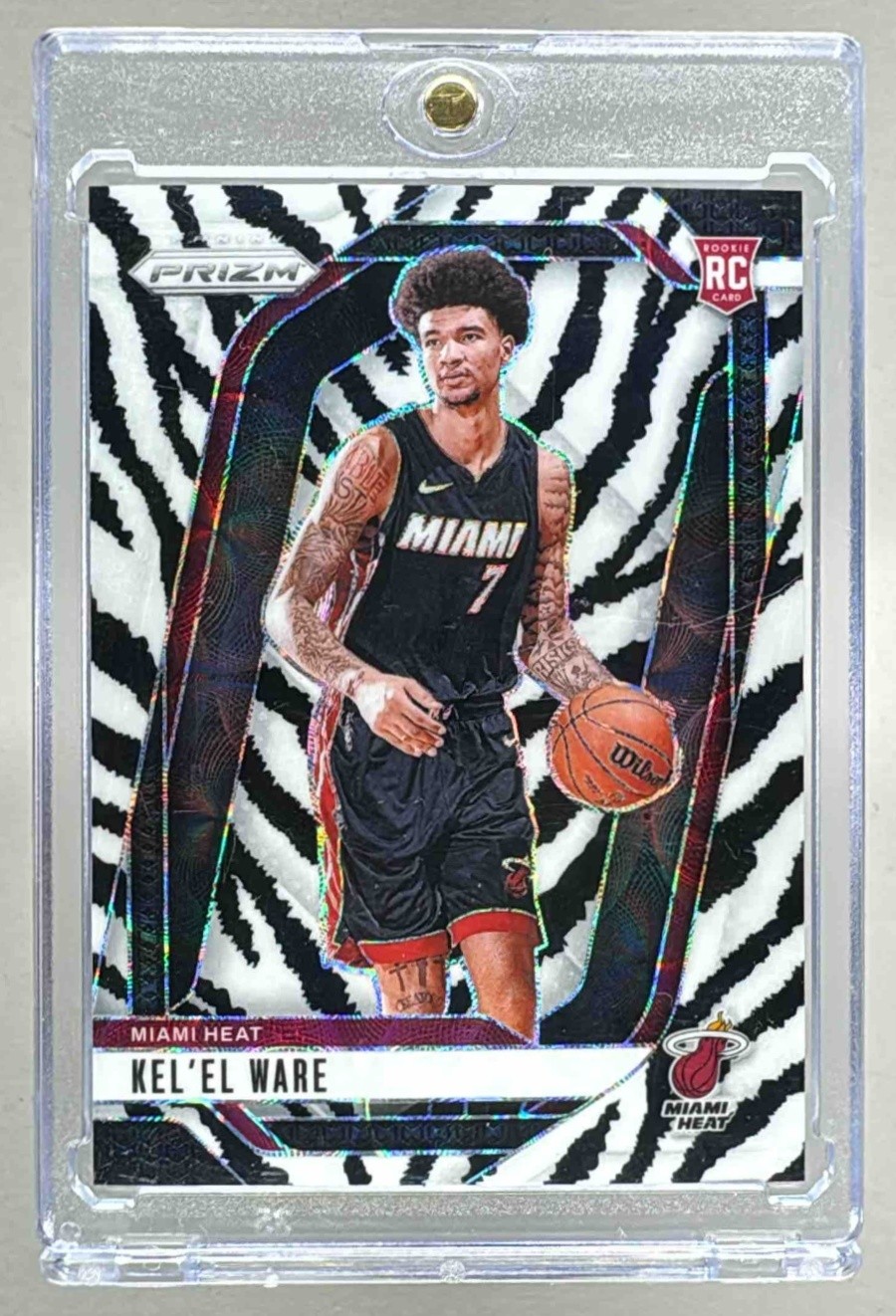 Kel'el Ware 2024 Panini Prizm #248 White Tiger Stripe Rookie RC