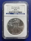 2010 _ NGC _ Silver Eagle S$1 _ MS69 _ EARLY RELEASES _ #3374614-360 _ Milk Spot