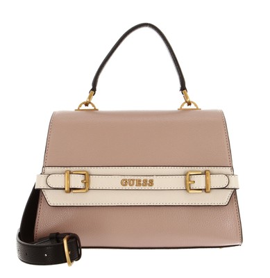 GUESS Sestri Top Handle Flap Bag Umhängetasche Tasche Rosewood Multi altrosa Neu