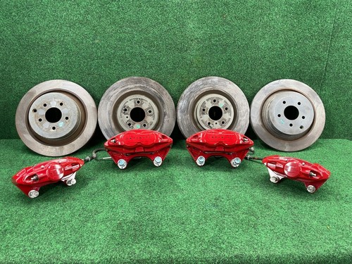 07-21 Infiniti G37 Q50 Q60 Q70 Red Sport Full Akebono Brake Caliper W/ Rotor OEM - Picture 2 of 23
