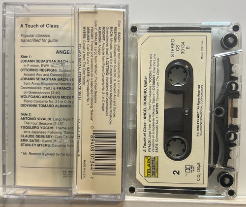 Angel Romero : A Touch Of Class (Cassette Tape Telarc) *Rare* *Very Good* - Picture 2 of 2