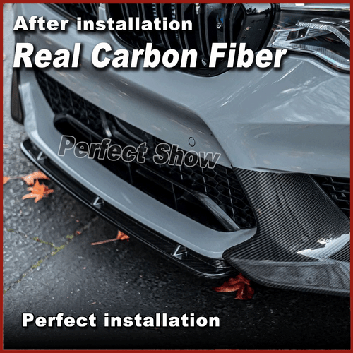 Fit for BMW F90 M5 Sedan 2018-20 Real Carbon Fiber Front Bumper Lip Chin Spoiler - Picture 6 of 13