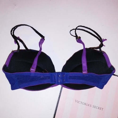 Victoria Secret Bra 32D Purple Black Sexy Little Things Bling 2010 Collection - Picture 4 of 5