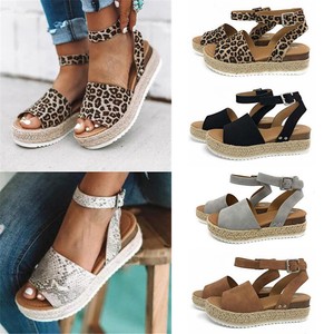 espadrille open toe ankle strap platform sandals