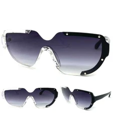 Men or women Classic Modern Retro Shield Party Club Rave SUN GLASSES Large Frame