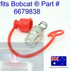 Hydraulic Male FFI FI Drain Quick Coupler & Cap for Bobcat 6679838 3/8" 4BD4FI
