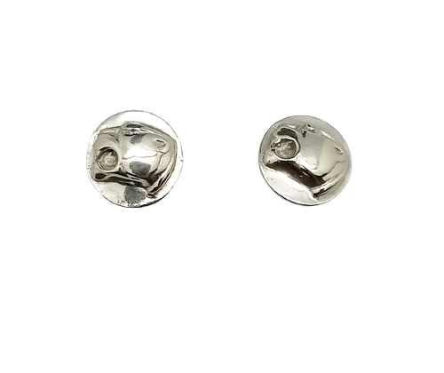 Orecchini in Argento Rosè, Zirconi e Cuori Sagomati - Ottaviano Vintage