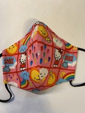 Hello Kitty Cotton Mask Adult Reuseable 3 Layers Cloth With Filter Pocket