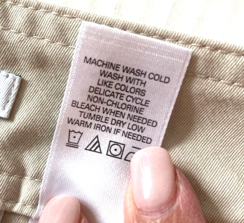 Liz & Co. Pantalones Cortos Carga Beige Algodón Spandex con Patas Corbatas y Bolsillos Talla 16 Foto 4 de 4