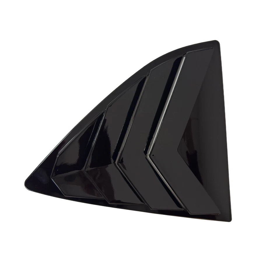 Cubierta de persiana de ventana trasera negra brillante ABS de 2 piezas para Nissan Versa 2013-2018 Foto 4 de 4