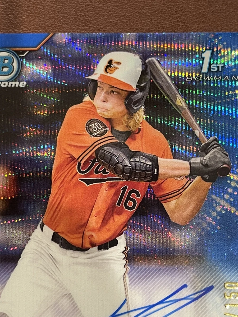 2022 Bowman Draft Chrome Jackson Holliday AUTO Blue. 20/150. #1 Draft Pick