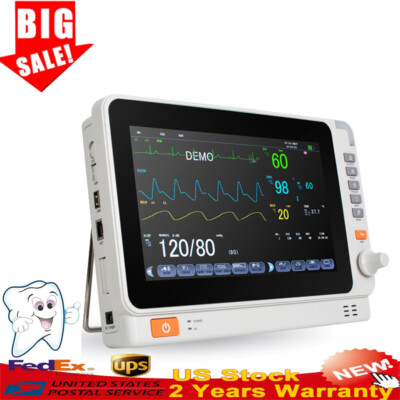 10'' ICU Vital Signs Patient Monitor Multi-parameter ECG NIBP RESP TEMP SPO2 CE