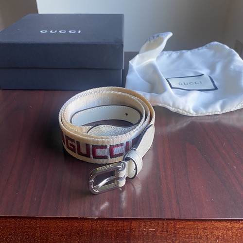 Mens Gucci web belt red/green/white