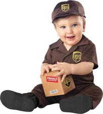 California Costumes UPS Baby / Infant Costume, 6-12 Months, Unisex, Shirt & Cap