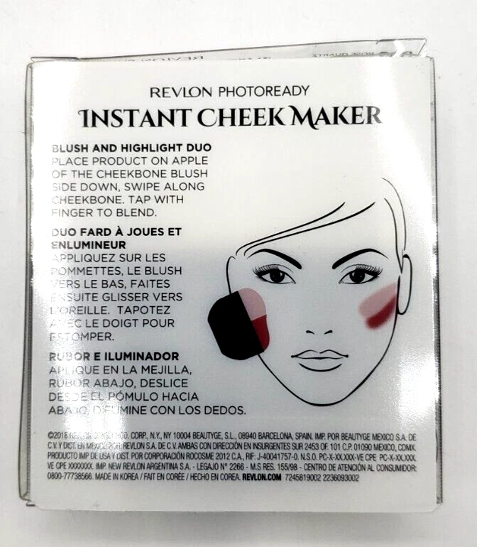 NEW Revlon Photoready Instant Cheek Maker Blush &Highlighter Duo-002 Rose Quartz - Image 2 of 2
