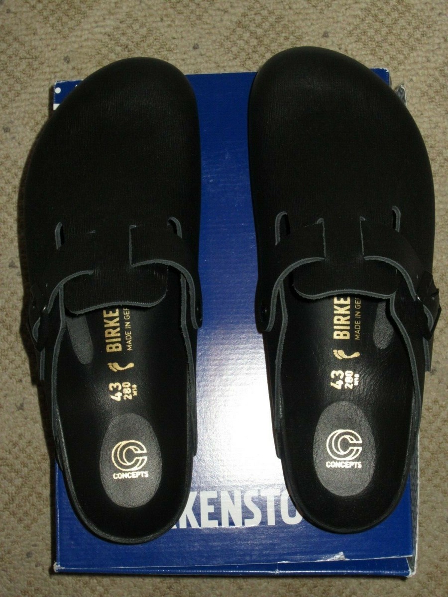 Concepts x Birkenstock Boston Noir Triple Black Men's 10 EUR Concepts x Birkenstock Boston Noir Triple Black Men's 10 EUR