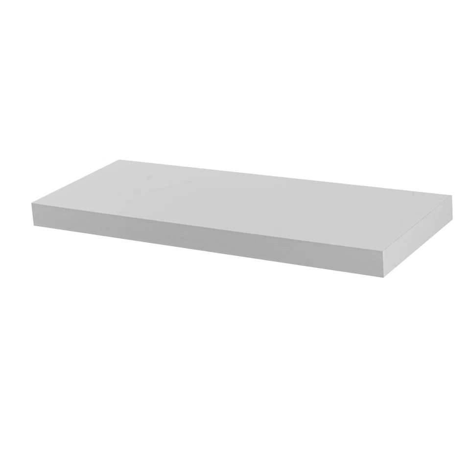 Flottant étagères en bois étagère murale mur de rangement de 60 cm - Blanc - Photo 1/4