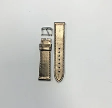 19mm Light Bronze Genuine Leather Watch Band - USA