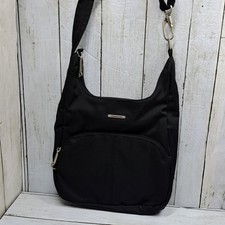 Travelon Black Antitheft Nylon Multipocket Adjustable Strap Crossbody Travel Bag