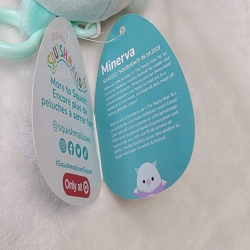 Squishmallow Minerva der Greif Adler 3,5 Zoll Clip auf Plüsch Neu mit Etikett - Bild 6 von 8