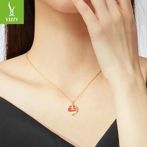 Authentic 925 Sterling Silver Chinese Mouse Pendant Necklace Chain for Women - Picture 5 of 11