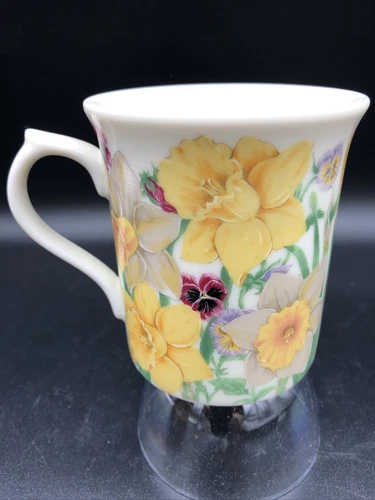 Vintage Lenox Daffodil Suzanne Clee Flower Blossom Collection 1995 8 oz Cup Mug
