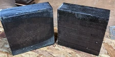 TWO BEAUTIFUL KILN DRIED EXOTIC WENGE PLATTER BLANKS LATHE TURNING 6" X 6" X 2"