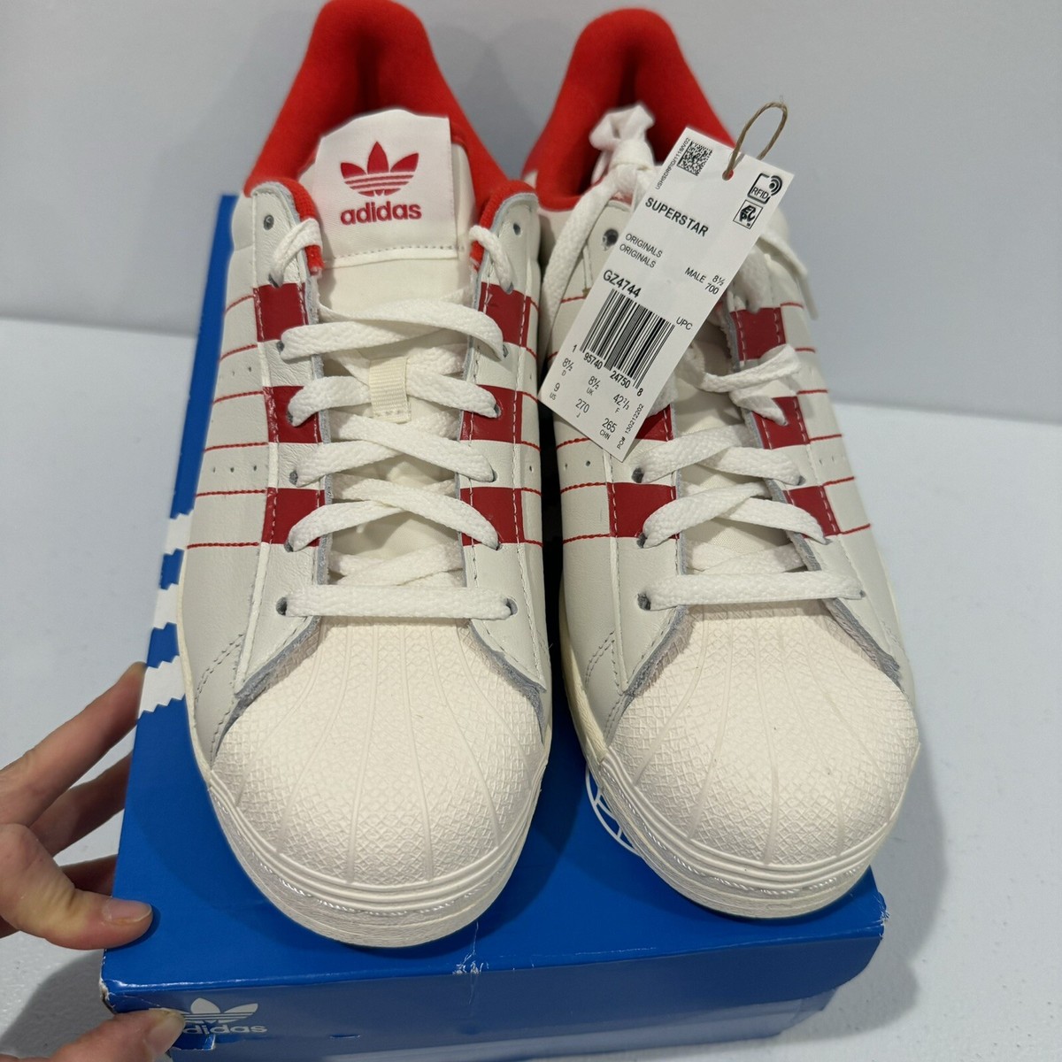 Adidas Originals Superstar Cloud White/Vivid Red/Cloud White