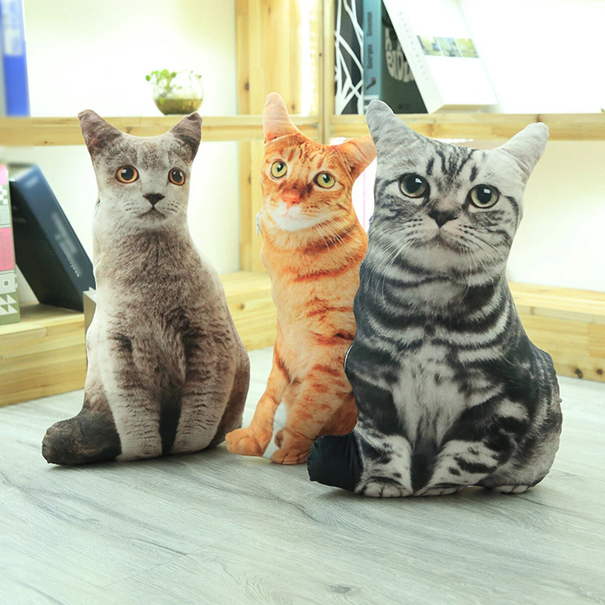 PLUSH CAT PILLOW Toy Short Plush Material And Pp Cotton Filler For