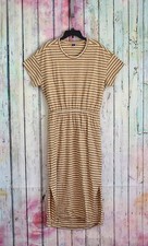 Women's Old Navy Waist-Defined Short-Sleeve Striped Cutout-Back Midi Dress XL TA