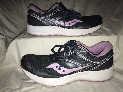 Saucony Cohesion 12 S10471-2 Running Shoes, Women's Size 11 Charcoal/Pink EUC!
