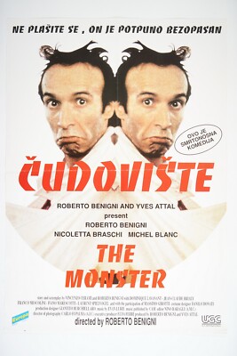 IL MOSTRO / LE MONSTRE / THE MONSTER Orig. CRO movie poster 1994 ROBERTO BENIGNI